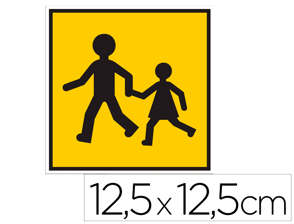 PANNEAU DE SIGNALISATION PVC TRANSPORT D'ENFANTS           SIGNALETIQUE BIZ 12,5X12,5CM