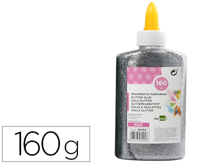 COLLE PAILLETEE LIDERPAPEL COLORIS ARGENT METALLISE -    POT DE 160G