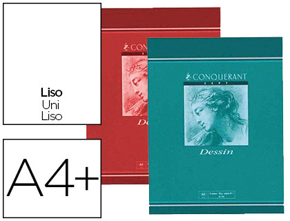 CAHIER DESSIN CONQURANT SEPT PIQU COUVERTURE OFFSET A4+ 24X32CM 16 PAGES UNIES 120G