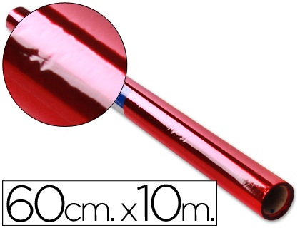PAPIER CELLOPHANE LIDERPAPEL COLORIS ROUGE ROULEAU 0.60X10M