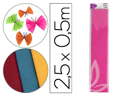 PAPIER CRPON LIDERPAPEL 34G/M2 50CMX2.5M UNICOLORE ROSE