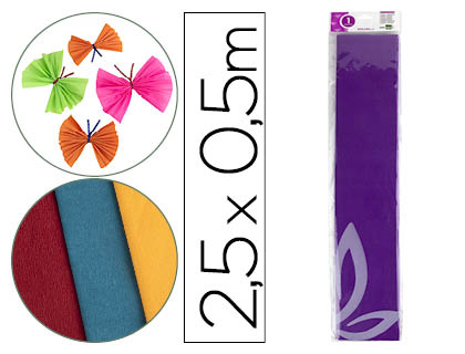 PAPIER CRPON LIDERPAPEL 34G/M2 50CMX2.5M UNICOLORE VIOLET