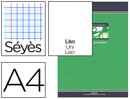 CAHIER TRAVAUX PRATIQUES PIQU CONQURANT SEPT COUVERTURE OFFSET A4 21X29,7CM 64 PAGES 70G 32 SYS/32 UNIES DESSIN 120G