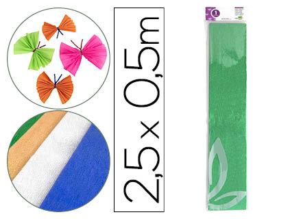 PAPIER CRPON LIDERPAPEL 34G/M2 50CMX2.5M UNICOLORE VERT MTALLIS