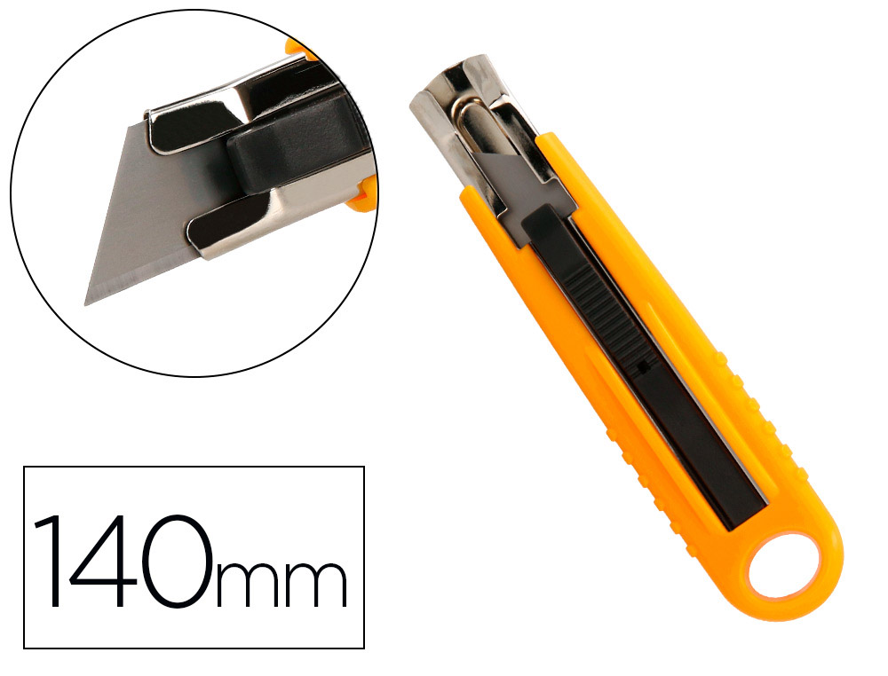 CUTTER XD123 Q-CONNECT RETRACTABLE LAME ACIER 18 MM  BLISTER