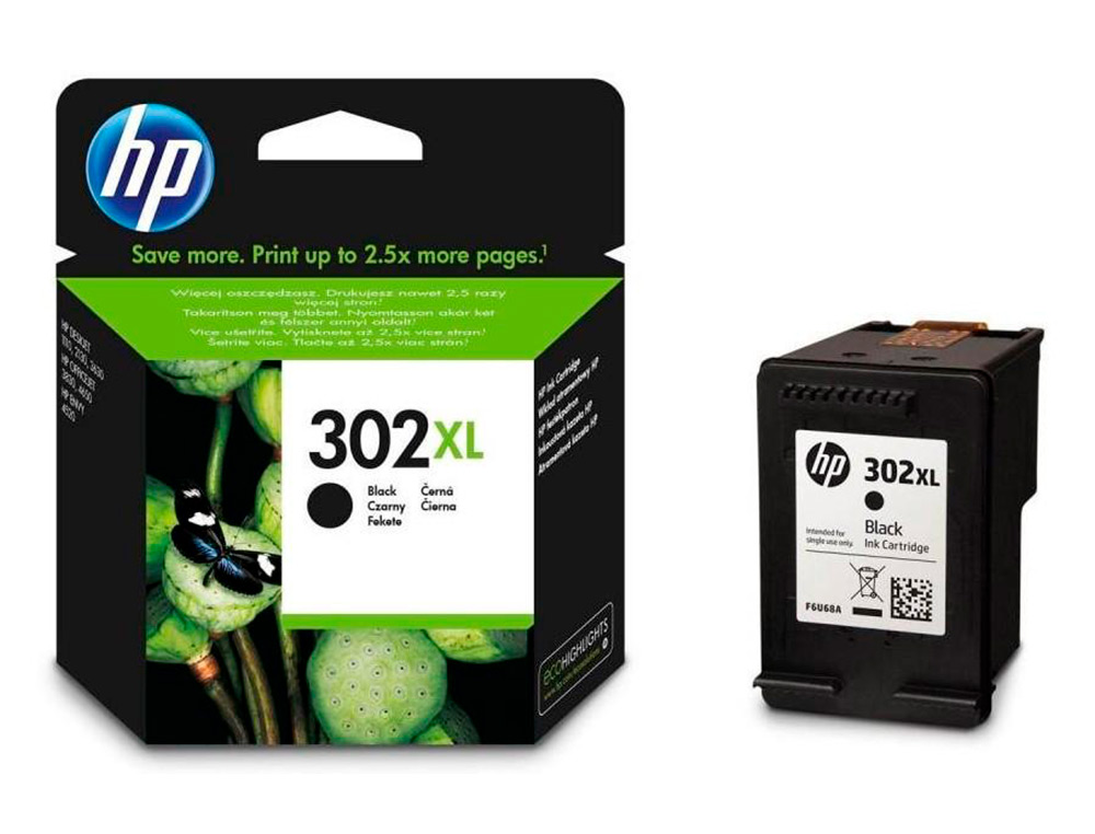 CARTOUCHE HP 302XL JET D'ENCRE FAU68AE COULEUR NOIR 480P