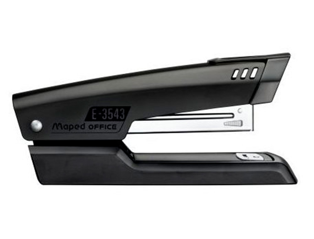 AGRAFEUSE MAPED ESSENTIALS MÉTAL E3543 68X39X197MM HALF STRIP 25 FEUILLES AGRAFES 24/6 ET 26/6 COLORIS NOIR