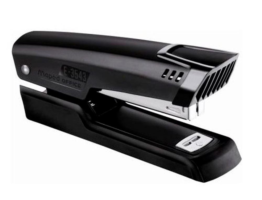 AGRAFEUSE MAPED ESSENTIALS MÉTAL E3543 68X39X197MM HALF STRIP 25 FEUILLES AGRAFES 24/6 ET 26/6 COLORIS NOIR
