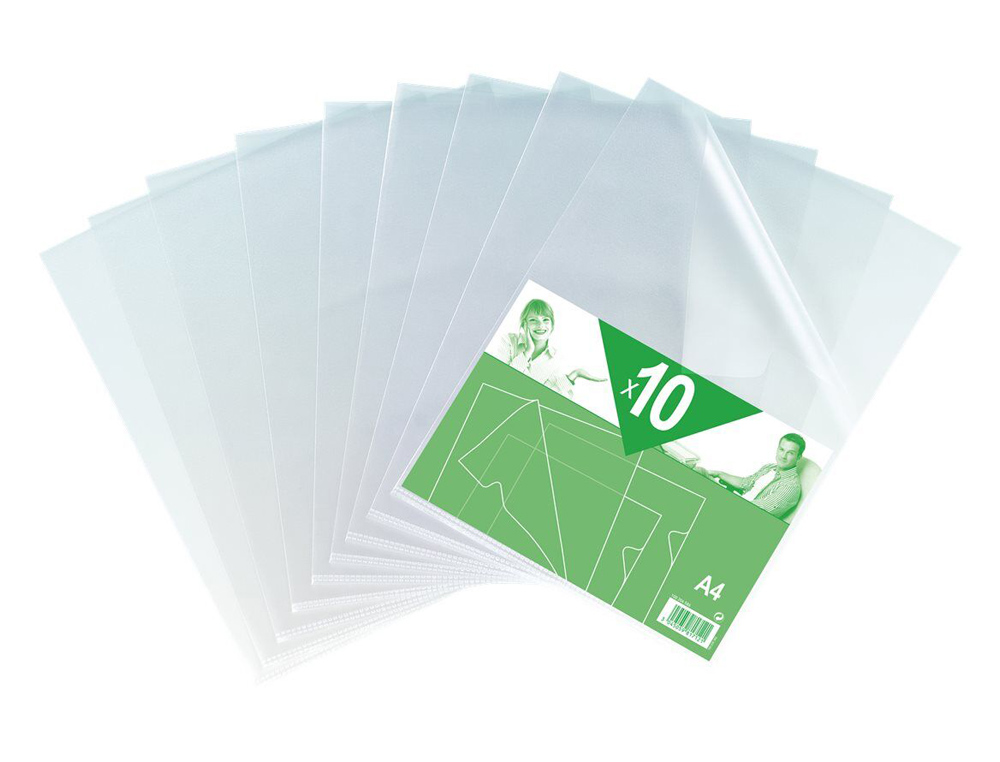 POCHETTE COIN ELBA POLYPROPYLÈNE GRAINÉ TRANSPARENT 12/100E A4 CAPACITÉ 25F INCOLORE SACHET 10 UNITÉS