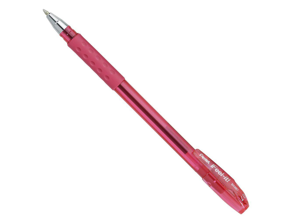 STYLO-BILLE PENTEL FEEL-IT ÉCRITURE MOYENNE POINTE 0.7MM ENCRE COLORIS ROSE