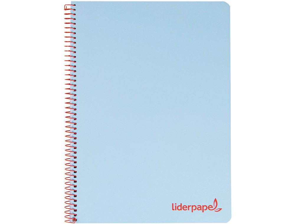 CAHIER SPIRALE LIDERPAPEL A5 MICRO WONDER 240 PAGES 90G 5X5MM 6 TROUS 5 BANDES COULEURS BLEU