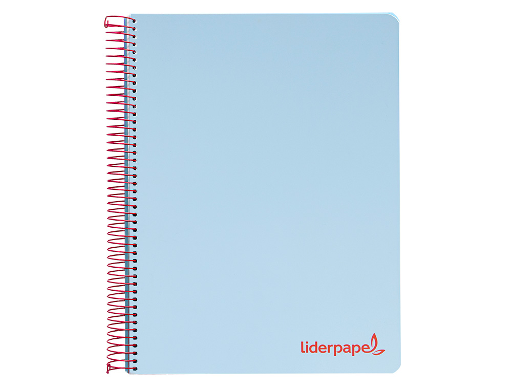 CAHIER SPIRALE LIDERPAPEL A5 MICRO WONDER 240 PAGES 90G 5X5MM 6 TROUS 5 BANDES COULEURS BLEU