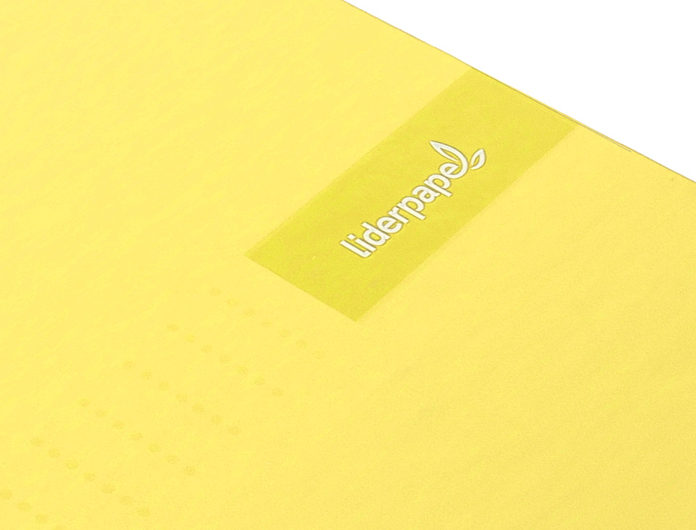 CAHIER SPIRALE LIDERPAPEL CRAFTY COUVERTURE CONTRECOLLÉE A4 240P 90G/M2 5X5MM MICROPERFORÉ 4 TROUS COLORIS JAUNE