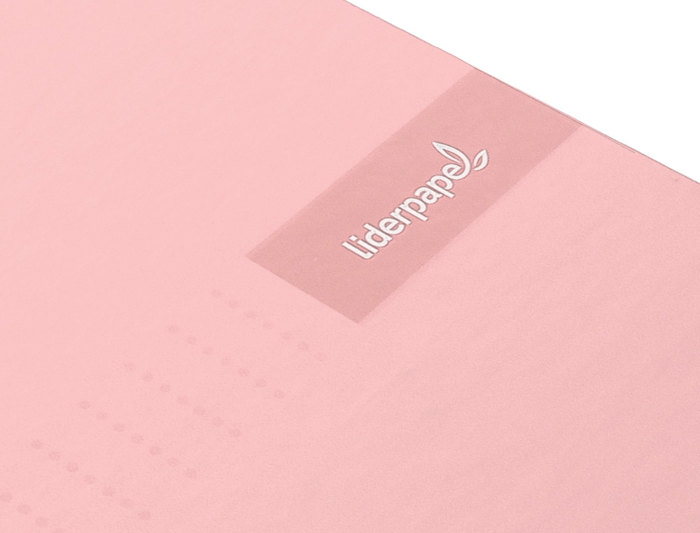 CAHIER SPIRALE LIDERPAPEL CRAFTY COUVERTURE CONTRECOLLÉE A4 240P 90G/M2 5X5MM MICROPERFORÉ 4 TROUS COLORIS ROSE