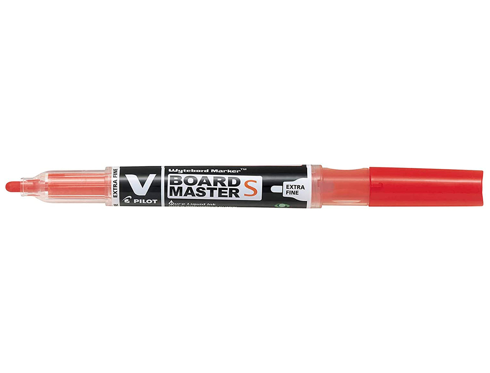 MARQUEUR PILOT V BOARD MASTER RECHARGEABLE POINTE CONIQUE EXTRA FINE 1.3MM ENCRE LIQUIDE BASE ALCOOL COULEUR VIVE ROUGE