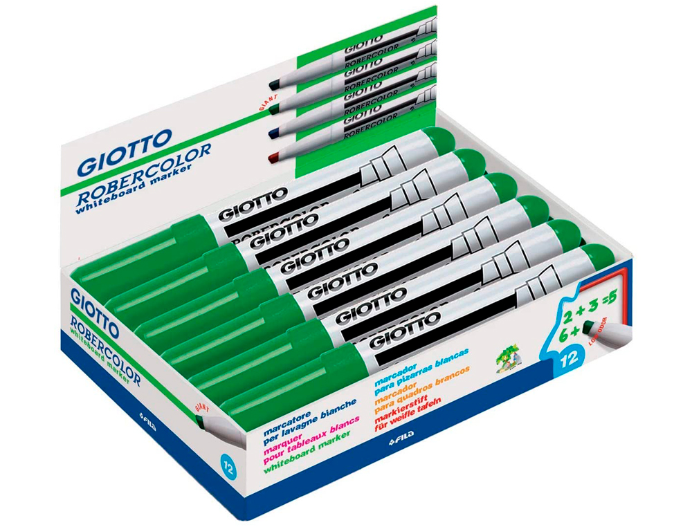 MARQUEUR GIOTTO ROBERCOLOR EFFAÇABLE TABLEAU BLANC POINTE MAXI OGIVE 7 MM COLORIS VERT