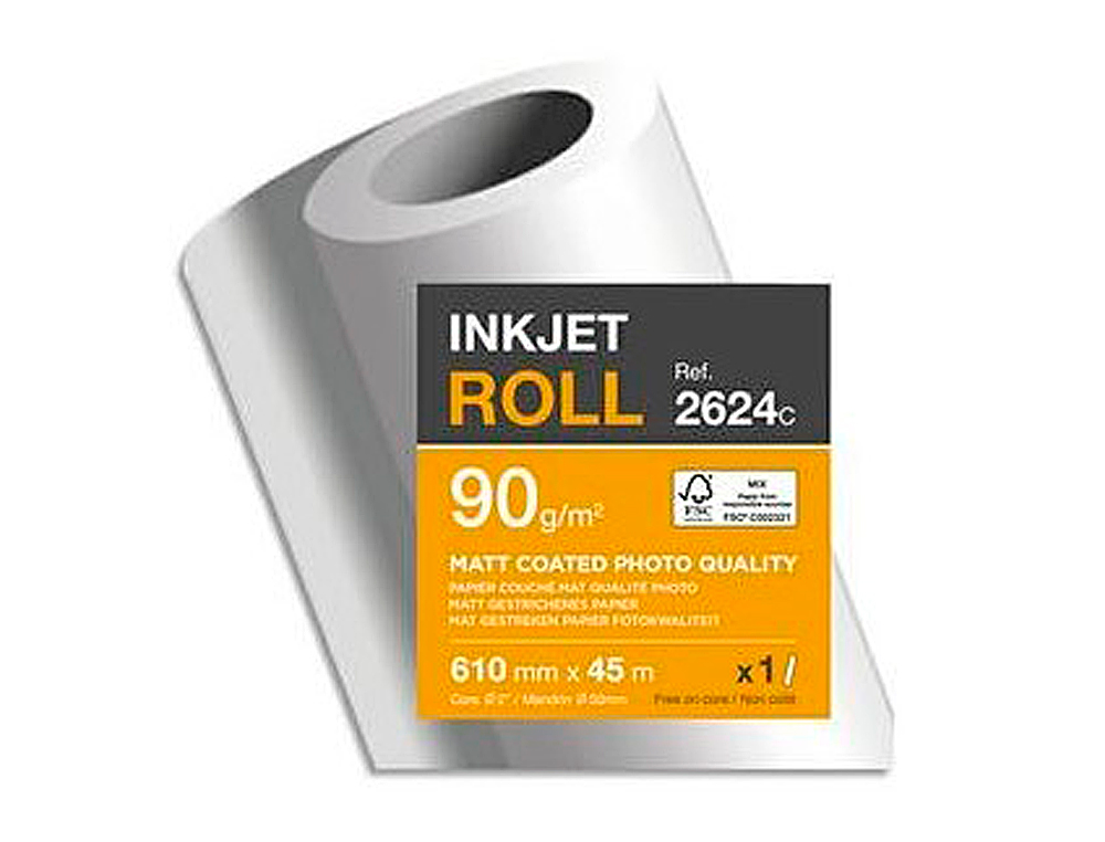 PAPIER CLAIREFONTAINE COUCH MAT LARGEUR 914MMX45M 90G APPLICATION JET D'ENCRE QUALIT PHOTO BOBINE