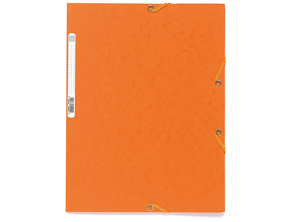 CHEMISE EXACOMPTA CARTE LUSTRÉE 5/10E 400G 3 RABATS ET ÉLASTIQUE A4 FORMAT 240X320MM COLORIS ORANGE