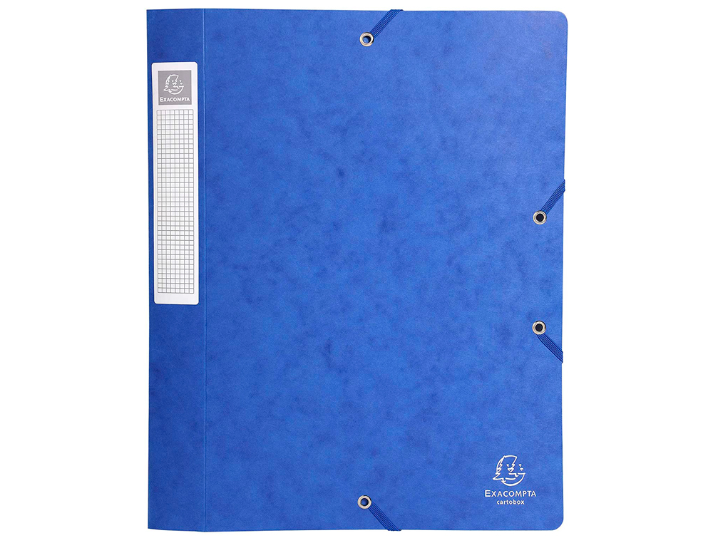 BOÎTE CLASSEMENT EXACOMPTA NATURE FUTURE CARTE LUSTRÉE 5/10E A4+ 240X320MM DOS 25MM 400G COLORIS BLEU