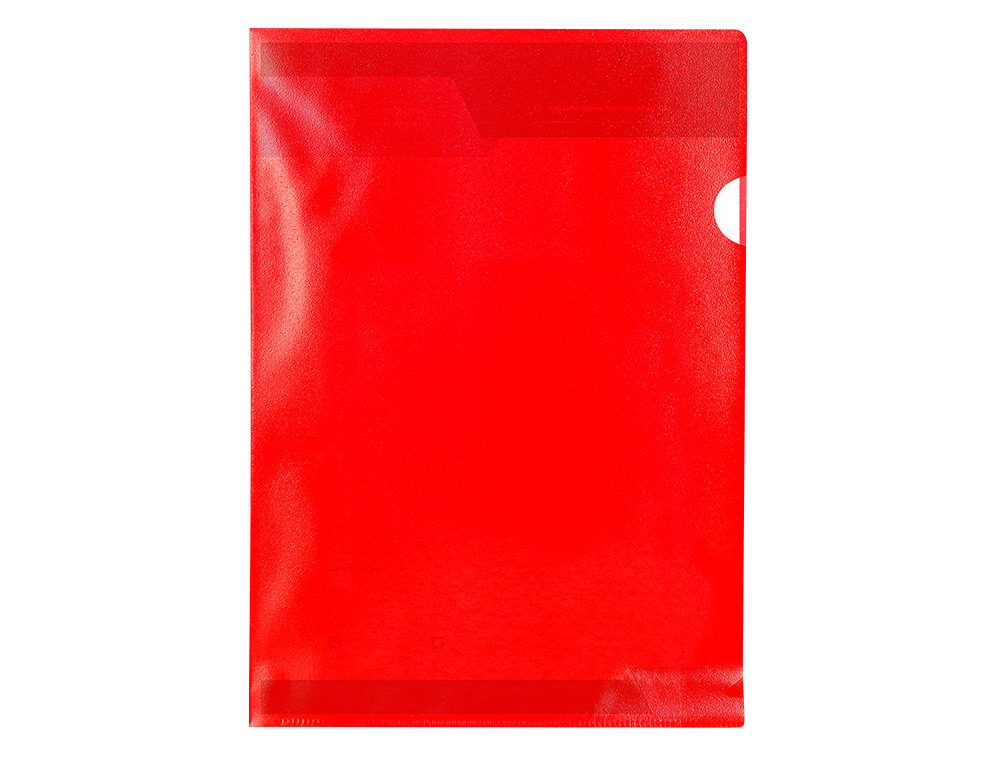 POCHETTE COIN Q-CONNECT POLYPROPYLÈNE GRAINÉ ÉCONOMIQUE 12/100E COLORIS ROUGE TRANSPARENT BOÎTE 100 UNITÉS