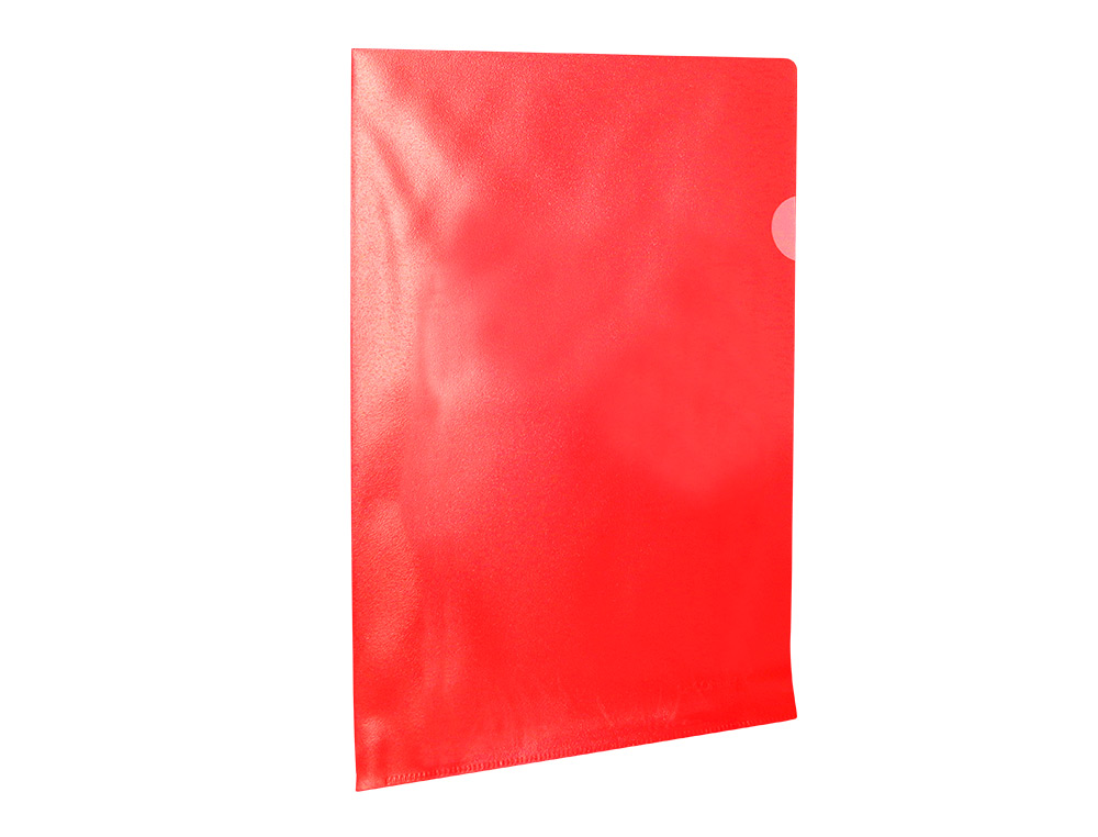 POCHETTE COIN Q-CONNECT POLYPROPYLÈNE GRAINÉ ÉCONOMIQUE 12/100E COLORIS ROUGE TRANSPARENT BOÎTE 100 UNITÉS