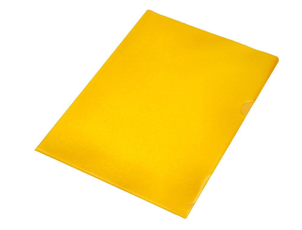 POCHETTE COIN Q-CONNECT POLYPROPYLÈNE GRAINÉ ÉCONOMIQUE 12/100E COLORIS JAUNE TRANSPARENT BOÎTE 100 UNITÉS
