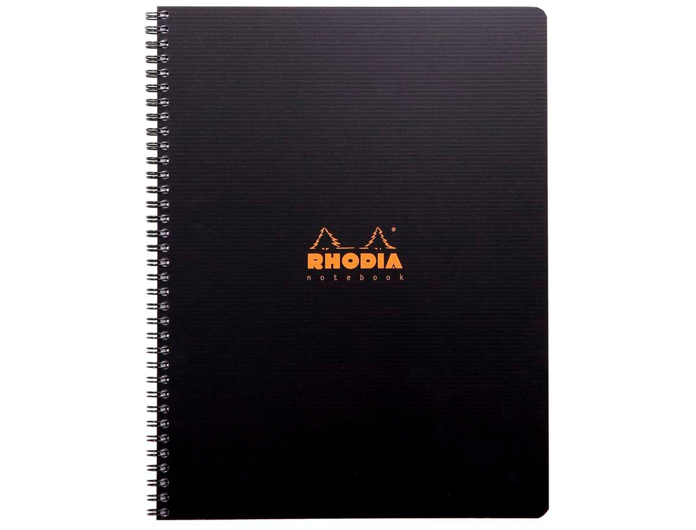 CAHIER RHODIACTIVE NOTEBOOK RELIURE INTGRALE NOIRE COUVERTURE PP A4+ 22,5X29,7CM 160 PAGES 90G LIGN MICROPERFOR