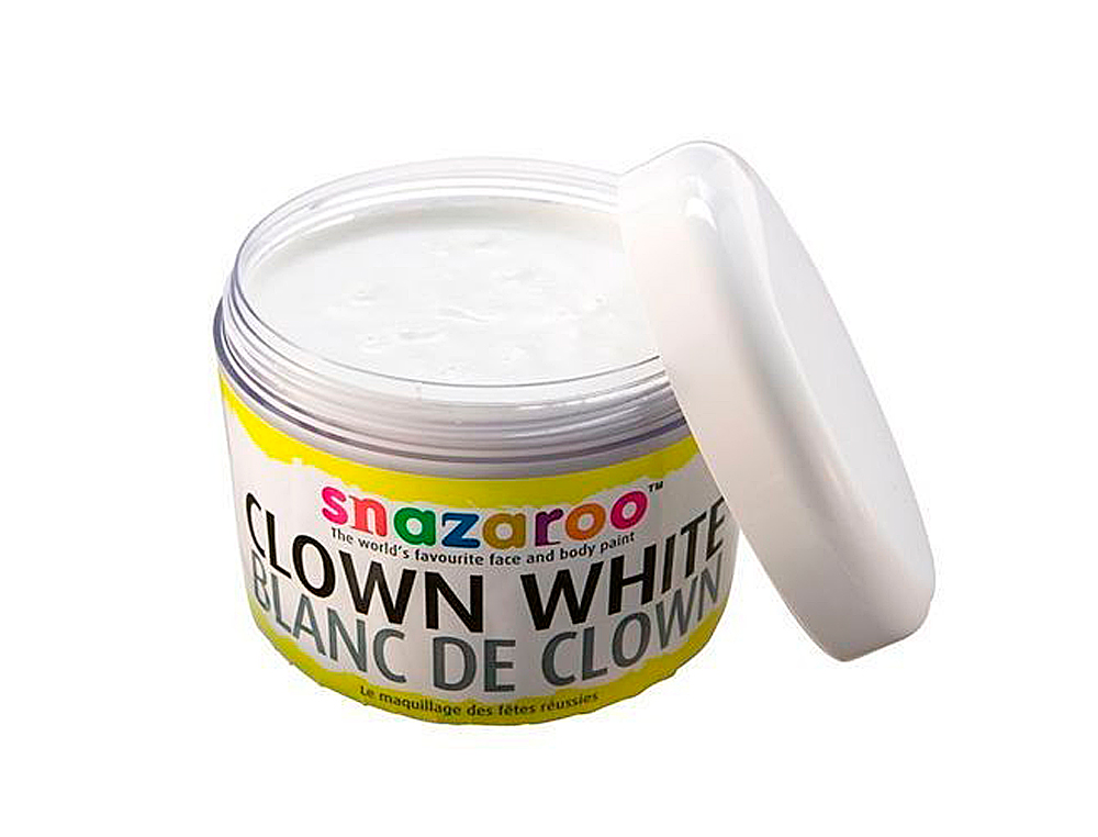 MAQUILLAGE SNAZAROO BLANC CLOWN UTILISATION SANS EAU COUVERTURE MAXIMALE POT 50ML