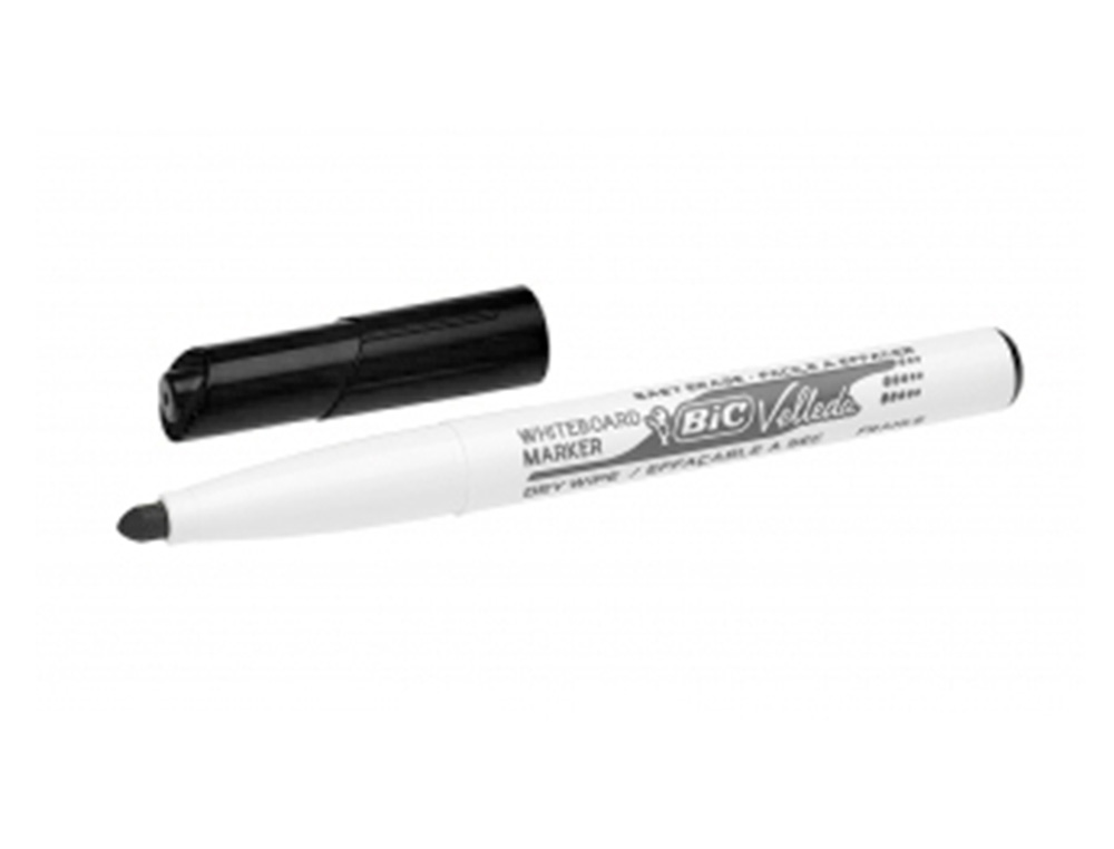 MARQUEUR BIC VELLEDA 1741 EFFAÇABLE POINTE OGIVE TRACÉ 2MM ENCRE CÉTONE FORMAT STYLO GRANDE LONGÉVITÉ NOIR