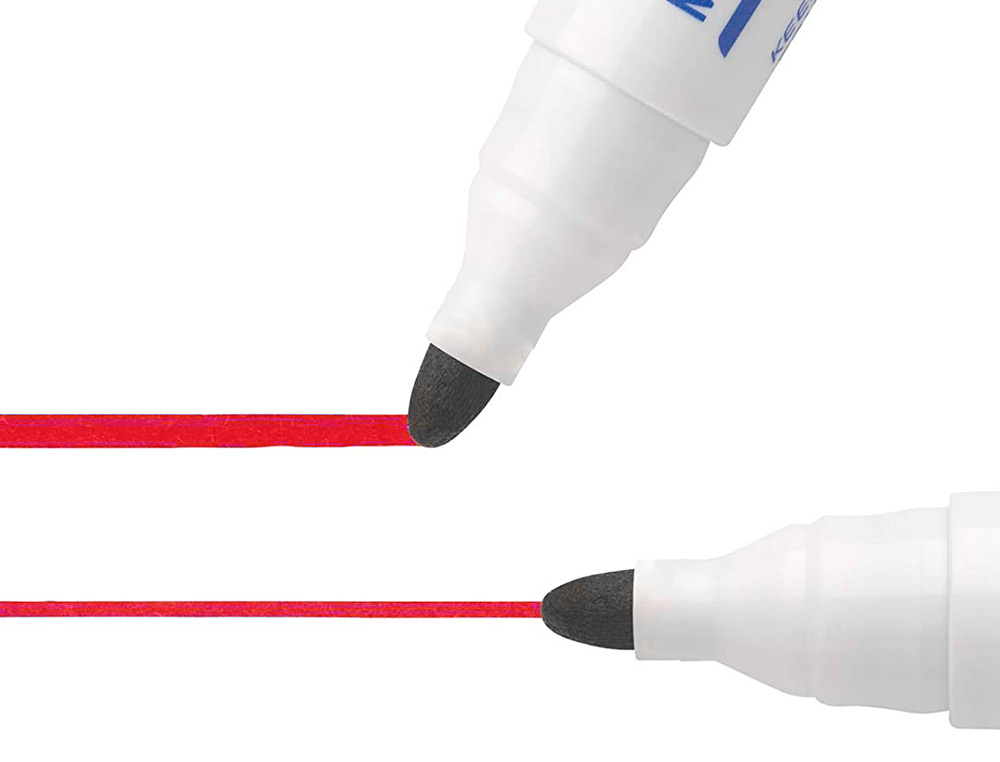 MARQUEUR BIC VELLEDA 1701 EFFAABLE POINTE OGIVE TRAC 1.5MM ENCRE BASE ALCOOL INODORE CORPS PLASTIQUE ROUGE