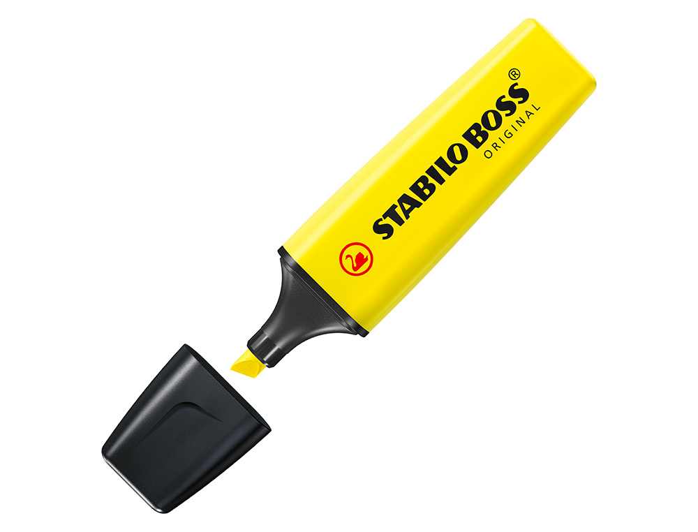SURLIGNEUR STABILO BOSS TRAC 2/5MM POINTE BISEAUTE ENCRE UNIVERSELLE BASE EAU RSISTANTE LUMIRE COLORIS JAUNE