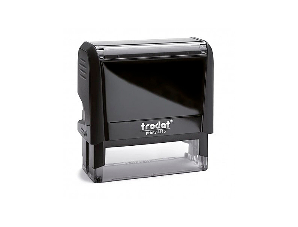 TIMBRE TRODAT PRINTY 4915 PLAQUE SEULE 70X25MM 6 LIGNES MAXIMUM COLORIS NOIR