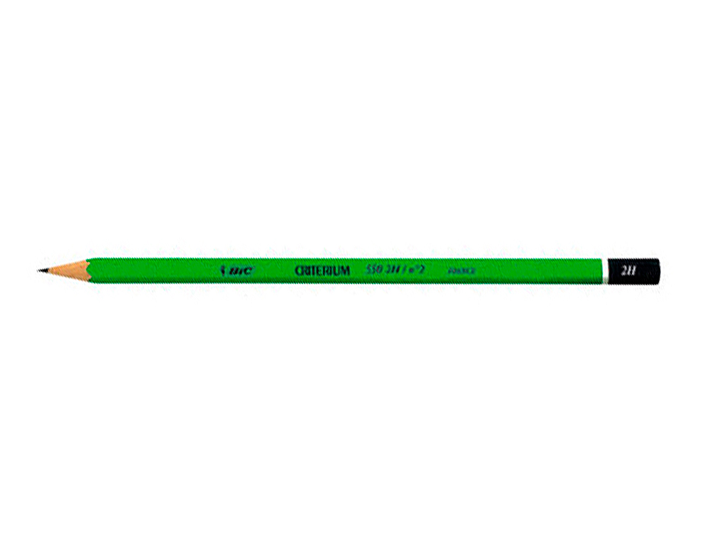 CRAYON GRAPHITE BIC CRITÉRIUM 550 2B BOIS HEXAGONAL TÊTE TREMPÉE BAGUÉE EXCELLENTE TAILLABILITÉ
