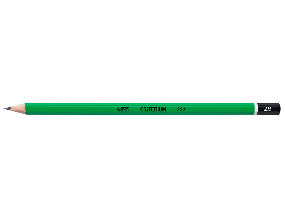 CRAYON GRAPHITE BIC CRITÉRIUM 550 2H BOIS HEXAGONAL TÊTE TREMPÉE BAGUÉE EXCELLENTE TAILLABILITÉ