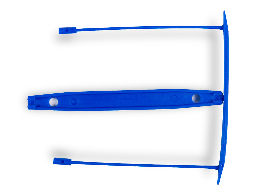 RELIEUR FASTENEUR Q-CONNECT PLASTIQUE E-CLIPS COULEUR BLEUE BOTE 100 UNITS