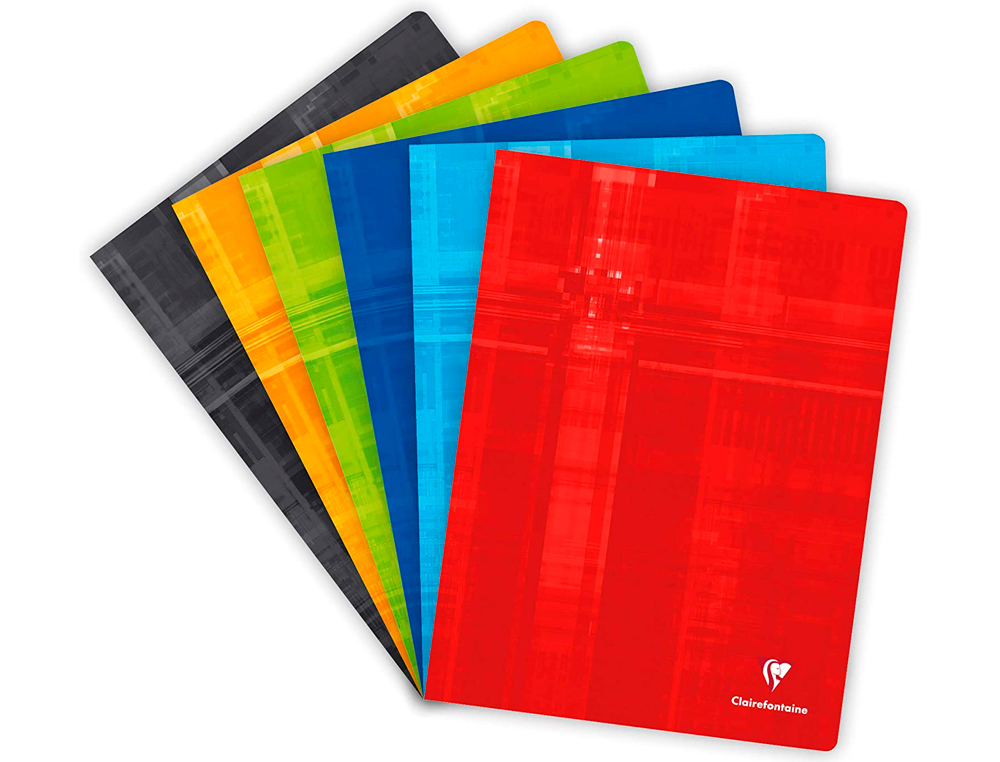 CAHIER PIQUÉ CLAIREFONTAINE A4+ 24X32CM 48 PAGES 90G RÉGLURE SÉYÈS COLORIS ASSORTIS