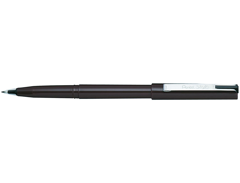 STYLO-FEUTRE PENTEL JM20 PLUME DESSIN CRITURE POINTE PLASTIQUE SOUPLE AGRAFE MTAL ENCRE NOIRE