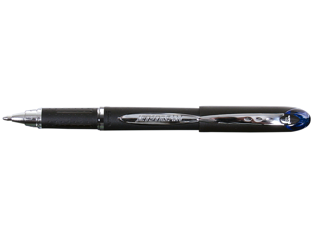 STYLO-BILLE UNIBALL JETSTREAM CRITURE MOYENNE 0.5MM ENCRE GEL GRIP ANTIGLISSE ENCRE ULTRA FLUIDE RECHARGEABLE BLEU