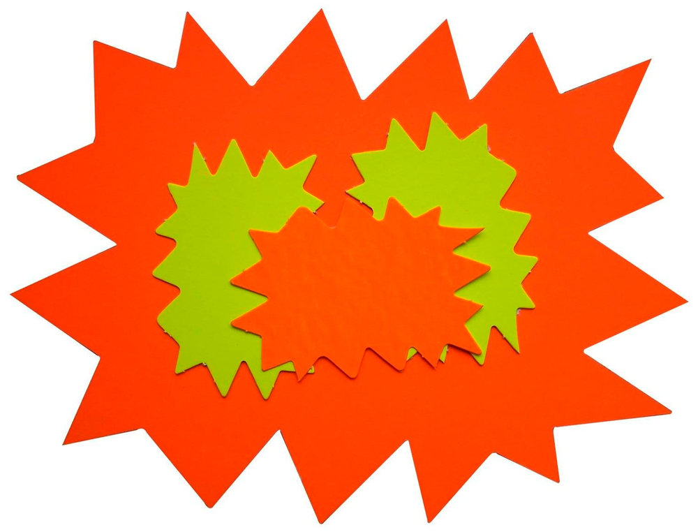 TIQUETTE AFFICHAGE APLI AGIPA CLAT EFFAABLE 80X120MM CARTON FLUO 780G ASSORTIMENT JAUNE/ORANGE LOT 10 UNITS