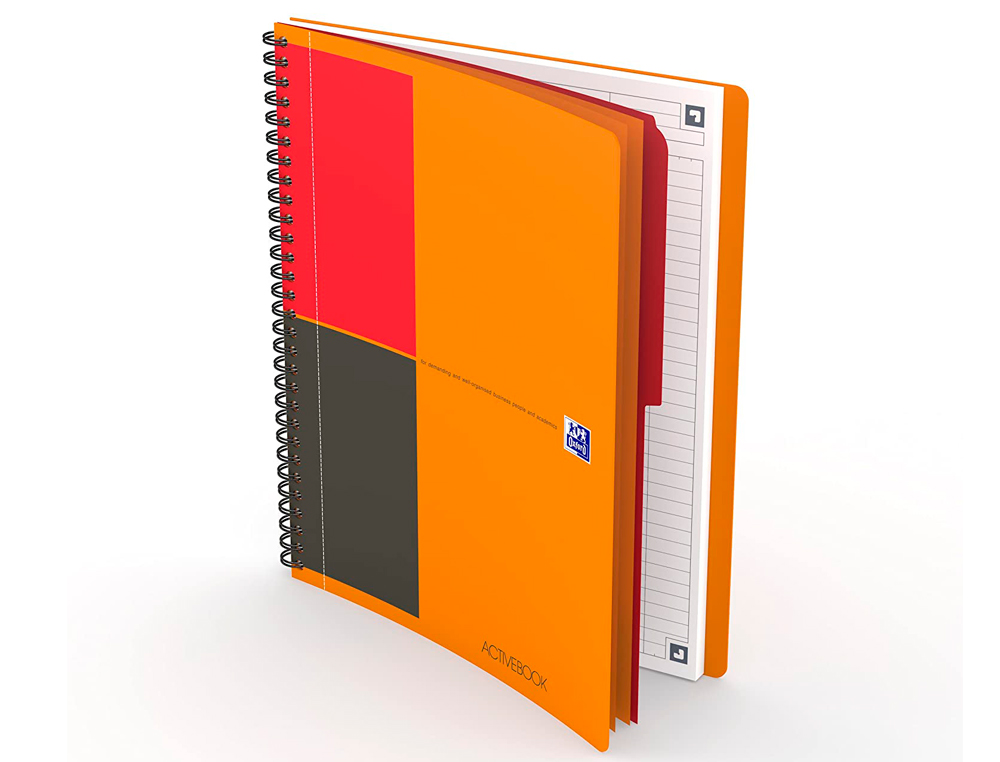 CAHIER OXFORD ACTIVEBOOK RELIURE INTÉGRALE B5 17,6X25CM 160 PAGES 80G LIGNÉ
