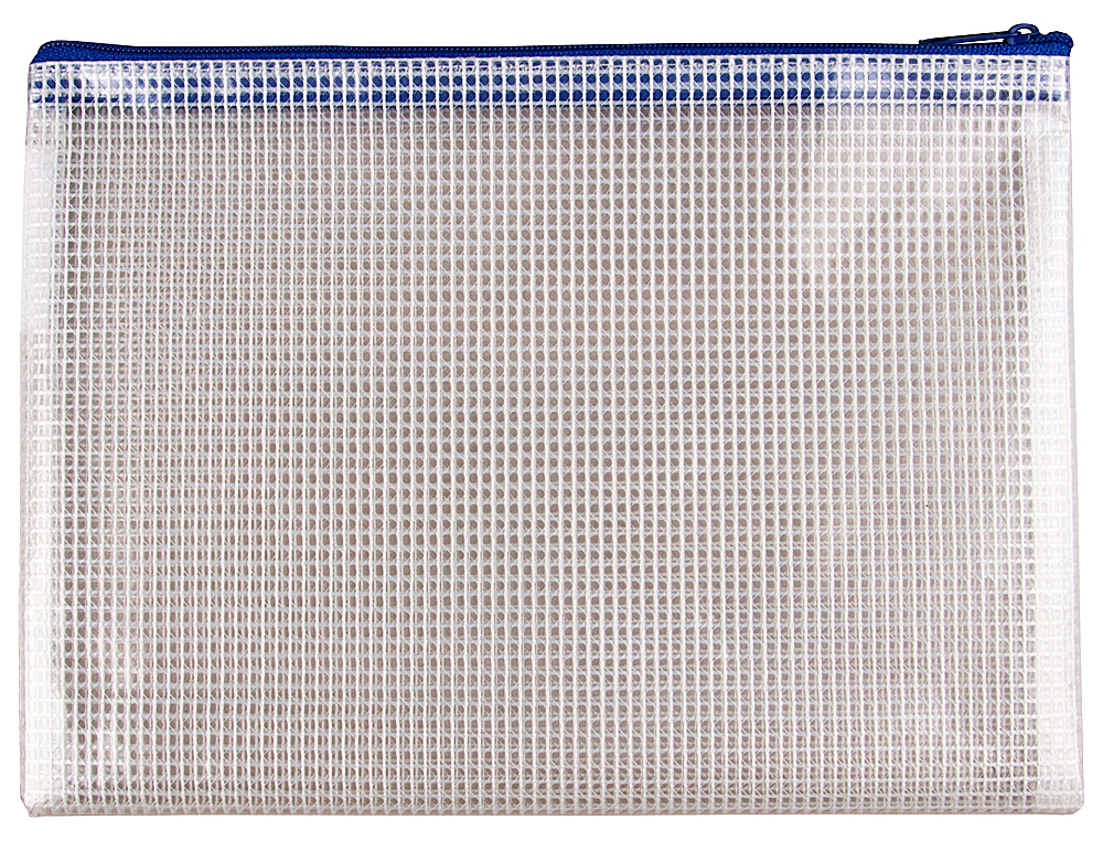 POCHETTE Q-CONNECT PORTE-DOCUMENTS PVC A5 OUVERTURE SUPÉRIEURE AVEC FERMETURE ÉCLAIR COLORIS BLEU