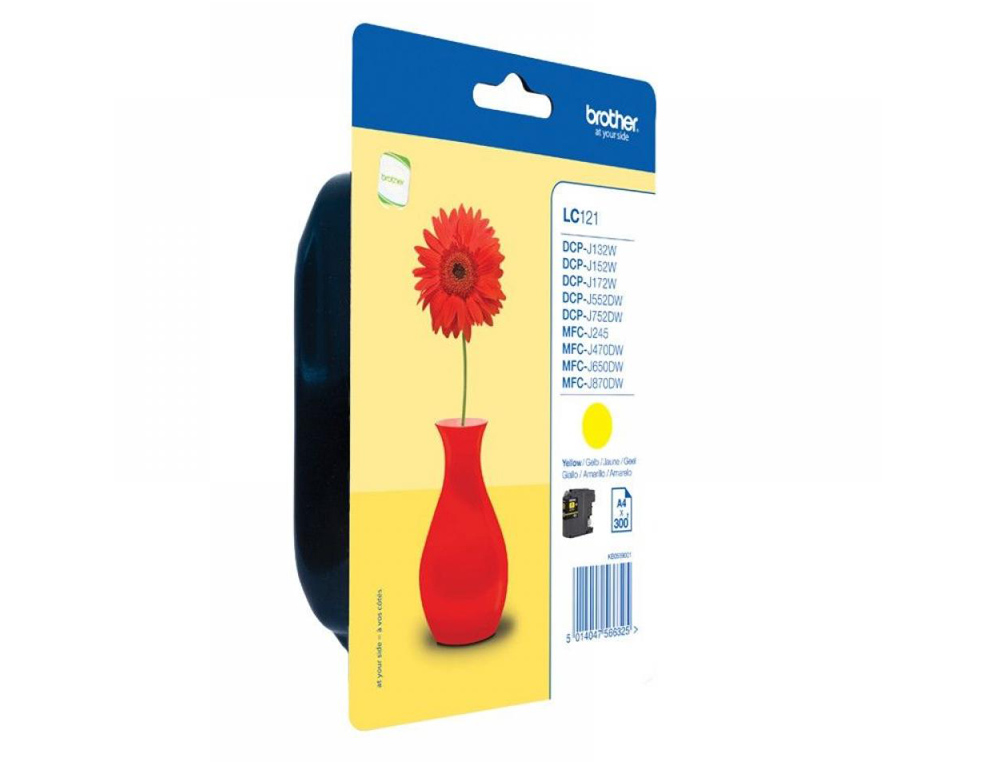 CARTOUCHE BROTHER LC121YBP JET D'ENCRE DCP-J100/J105/J132/J152/J552/J752/MFC-J245/J470/J650/J870