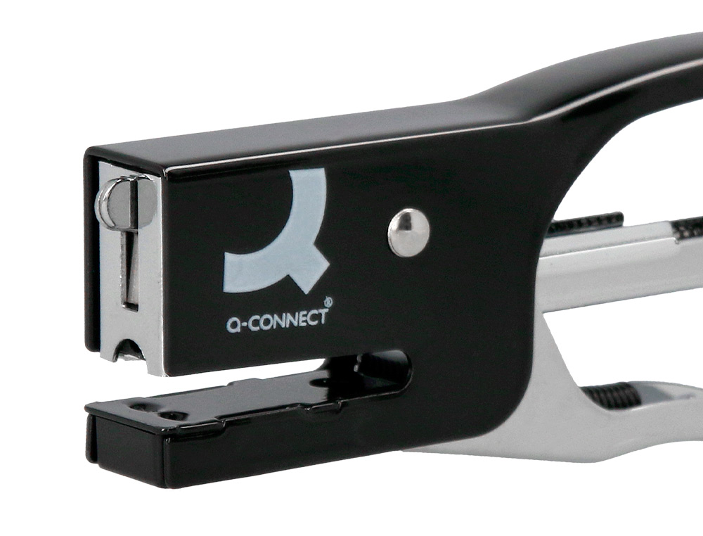 PINCE AGRAFEUSE Q-CONNECT MÉTAL AGRAFES N.10 RÉSISTANCE CAPACITÉ AGRAFAGE 12F COLORIS NOIR