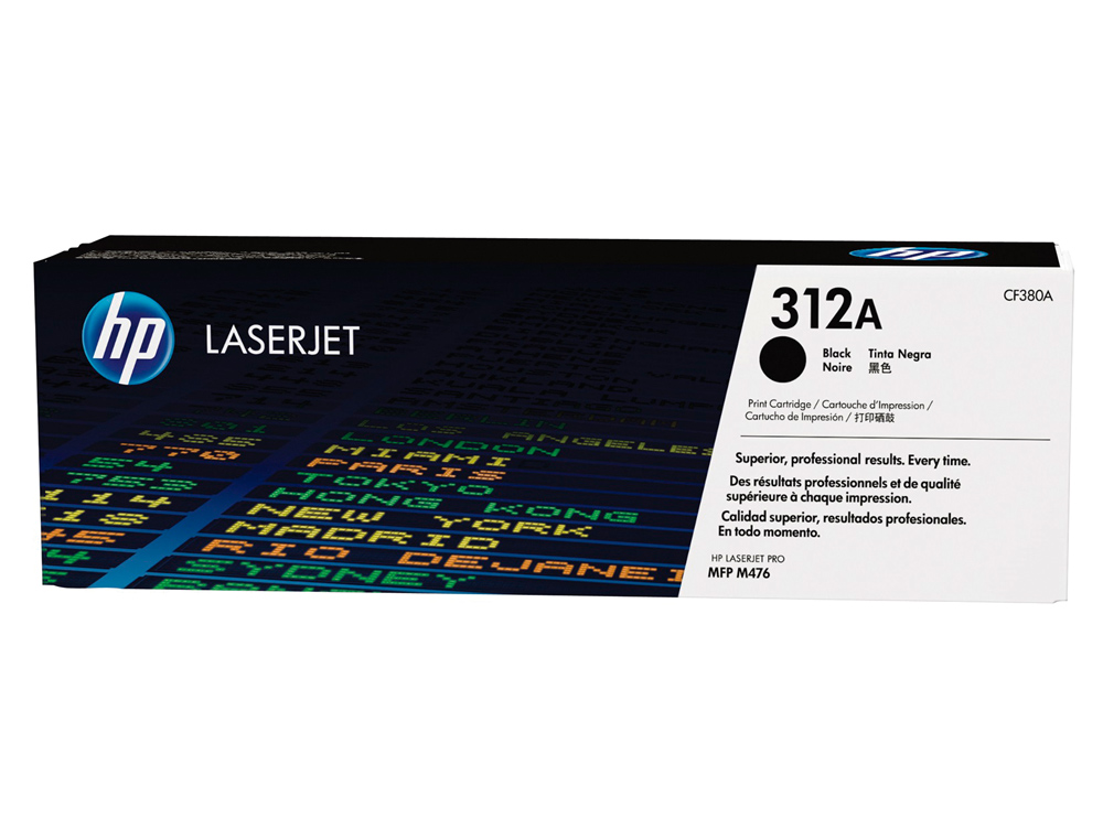 TONER LASER HP 312A CF380A POUR LASERJET PRO MFP M476 COULEUR NOIR 2400P
