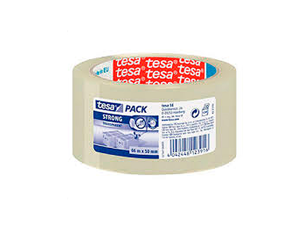 RUBAN ADHSIF TESAPACK STRONG EMBALLAGE POLYPROPYLNE SOLIDE RSISTANT DCHIREMENT SILENCIEUX 50MMX66M TRANSPARENT