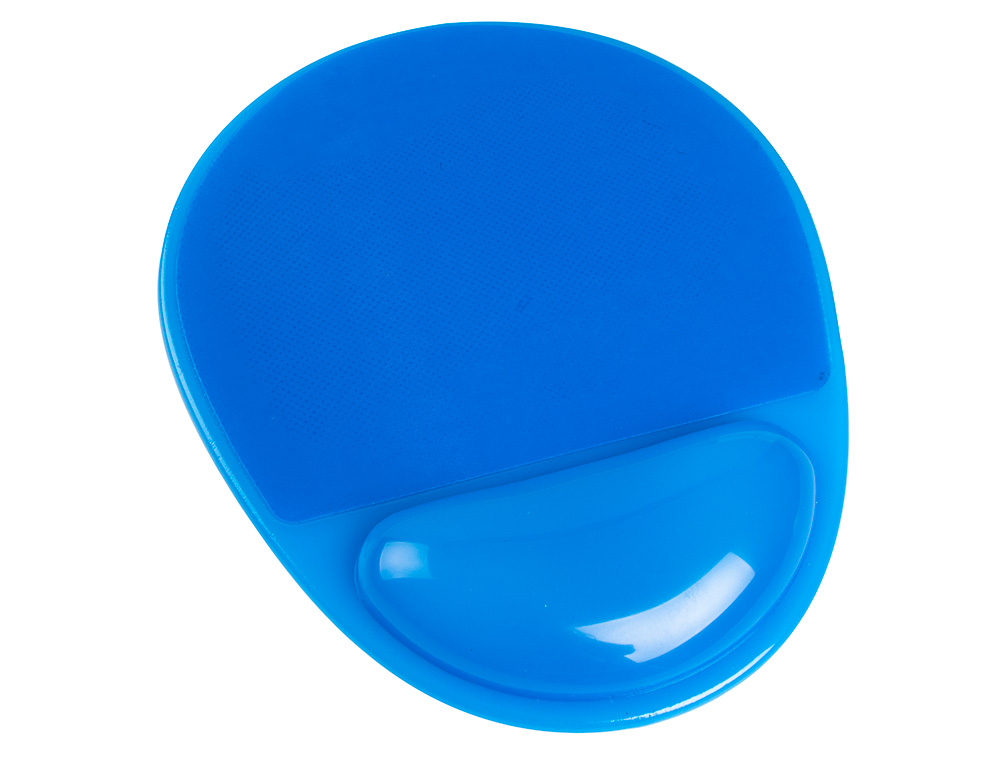 TAPIS SOURIS Q-CONNECT REPOSE-POIGNE GEL ET PVC GRAND CONFORT FACILEMENT NETTOYABLE COLORIS BLEU
