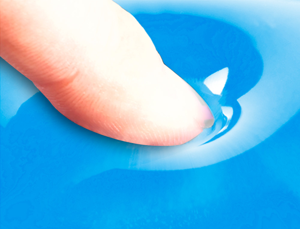 TAPIS SOURIS Q-CONNECT REPOSE-POIGNE GEL ET PVC GRAND CONFORT FACILEMENT NETTOYABLE COLORIS BLEU