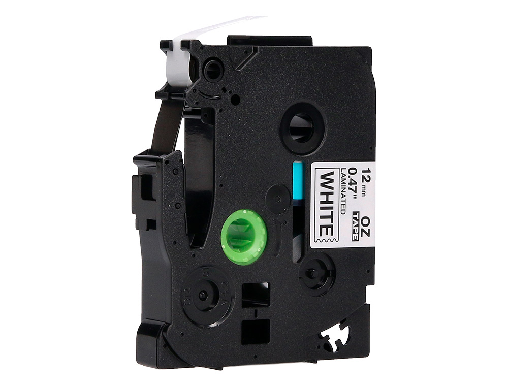 RUBAN TITREUSE Q-CONNECT TZE-231 BLANC-NOIR 12 MM X 8  MT OZE-231