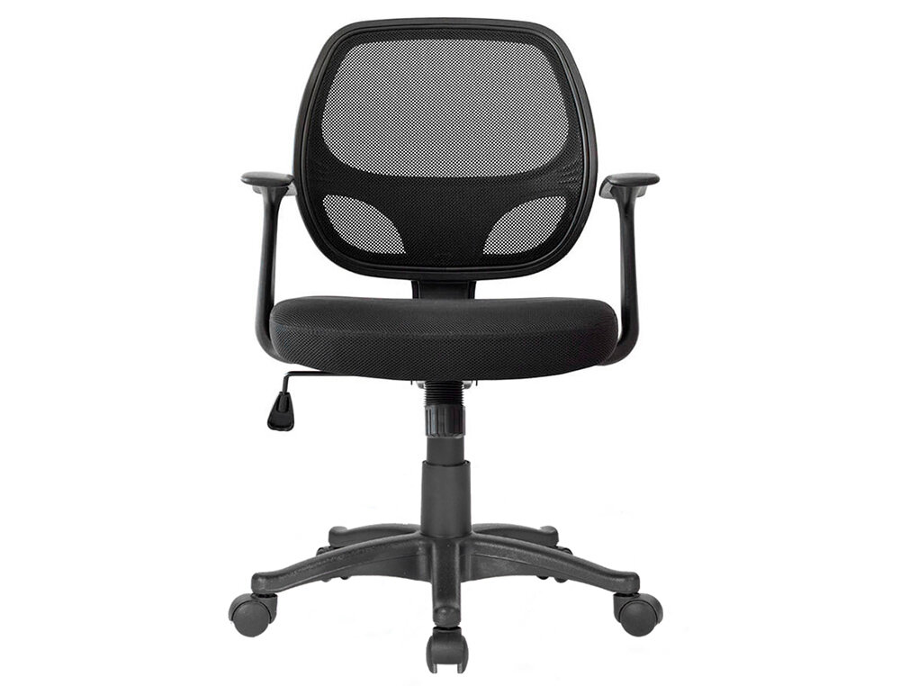 CHAISE BUREAU Q-CONNECT ROTATIVE BASE NYLON MAILLE    MAXIMUM SUPPORTE 120KG        870+120X550X590MM COLORIS NOIR