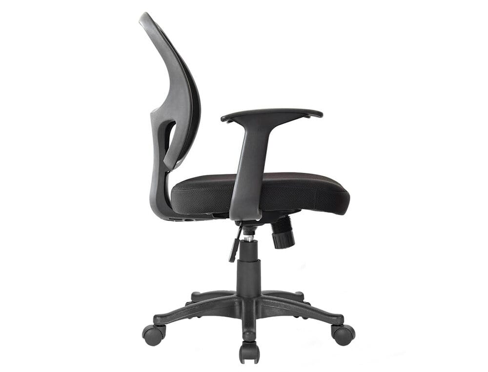 CHAISE BUREAU Q-CONNECT ROTATIVE BASE NYLON MAILLE    MAXIMUM SUPPORTE 120KG        870+120X550X590MM COLORIS NOIR